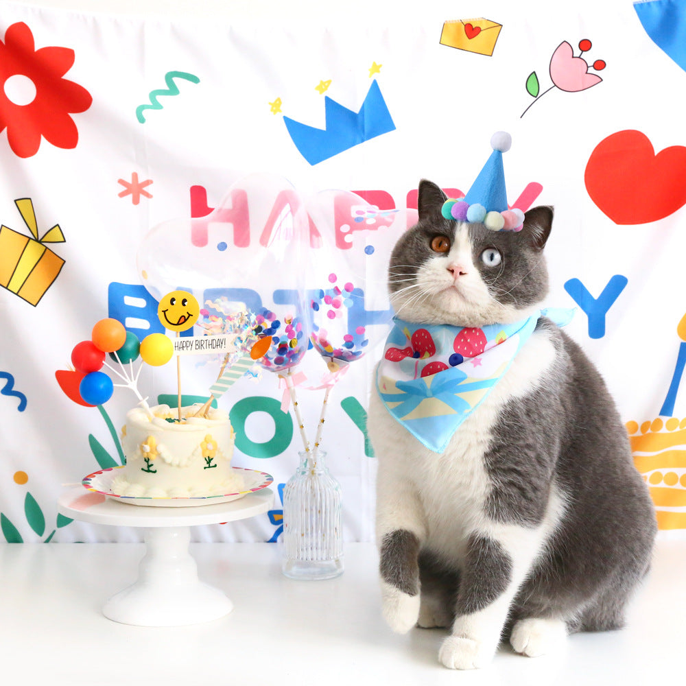 Pet cat and dog birthday party decoration set