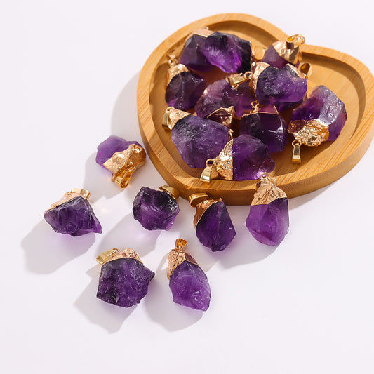 Amethyst，Purple crystal pendant, gifts for her