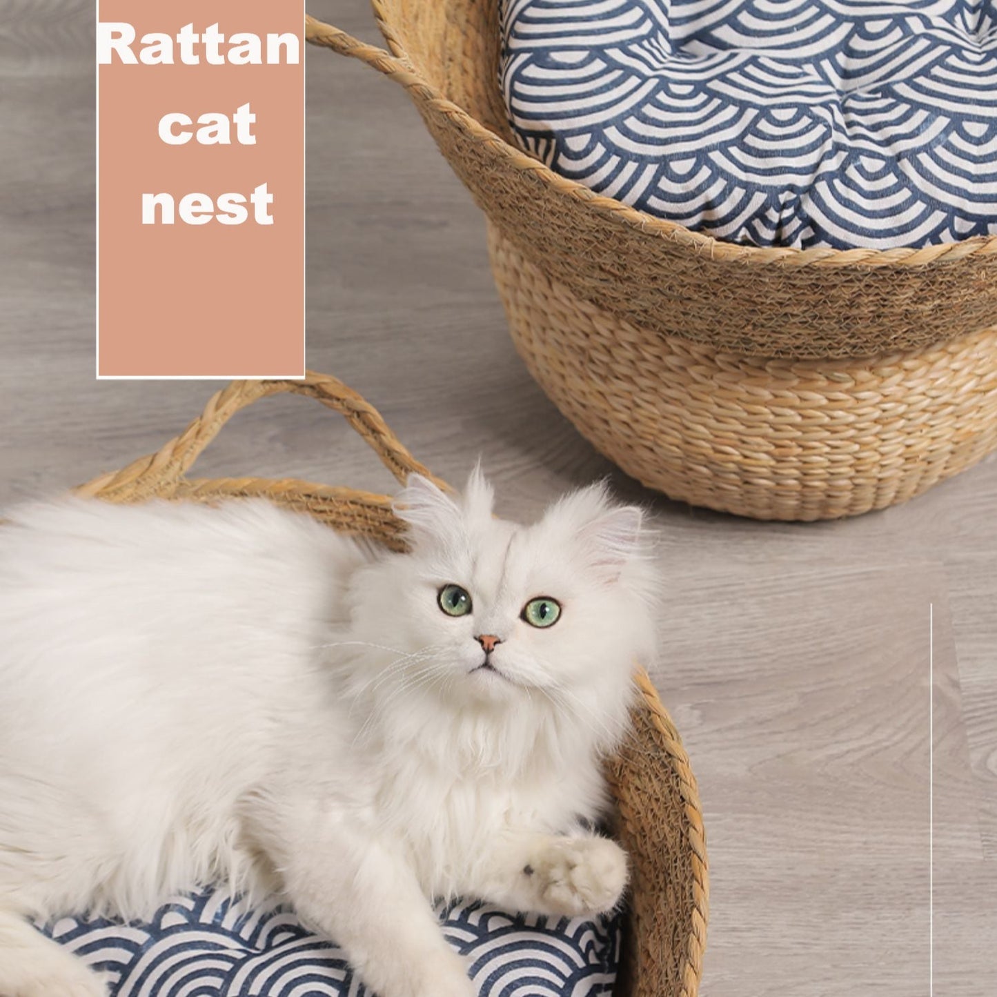 Rattan cat nest Cat bed, cat nest, winter warm cradle bed, four-season universal pet bed