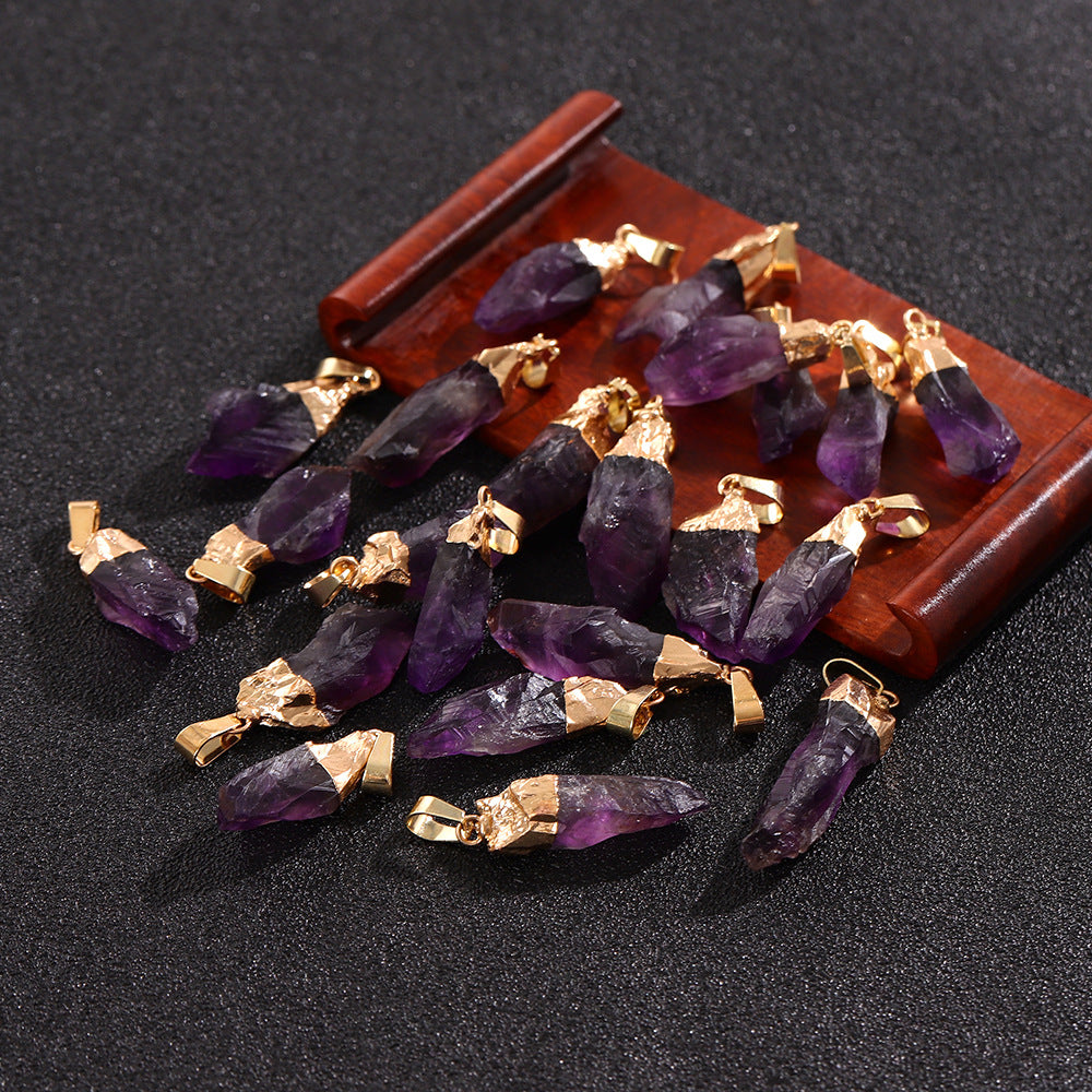 Amethyst，Purple crystal pendant, gifts for her