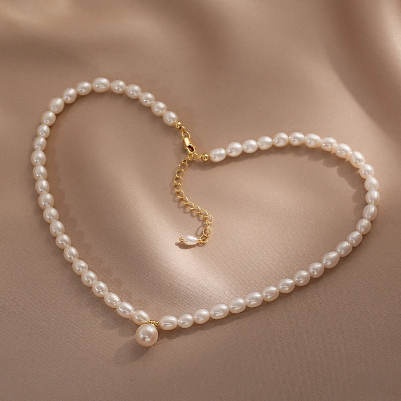 Natural Freshwater Pearl Necklace Vintage Design Young Fashion Necklace