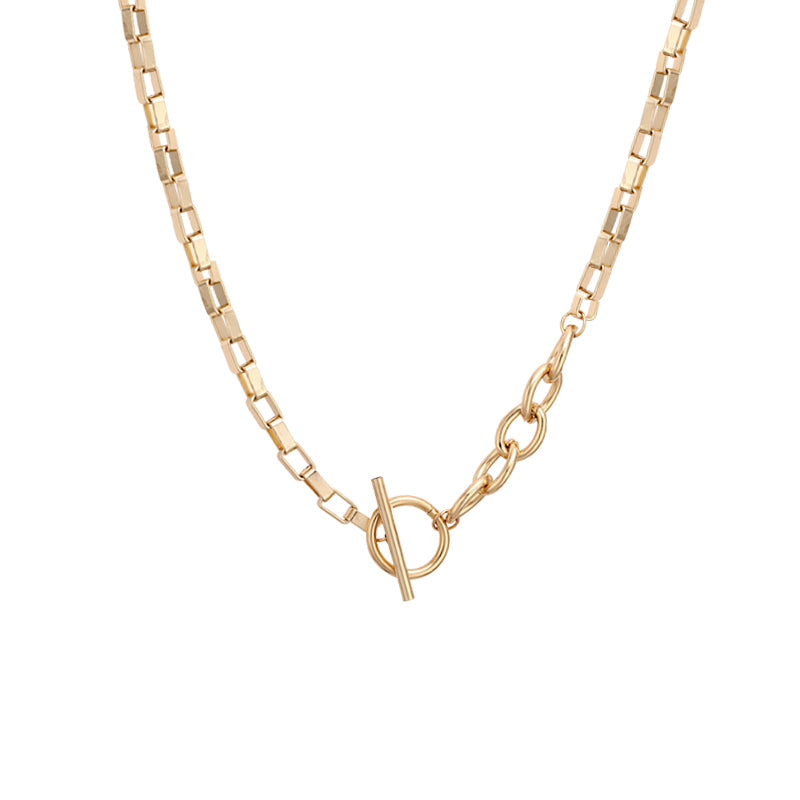 Exaggerated thick chain necklace female summer ins niche design sense neck chain cold wind collarbone chain accessories