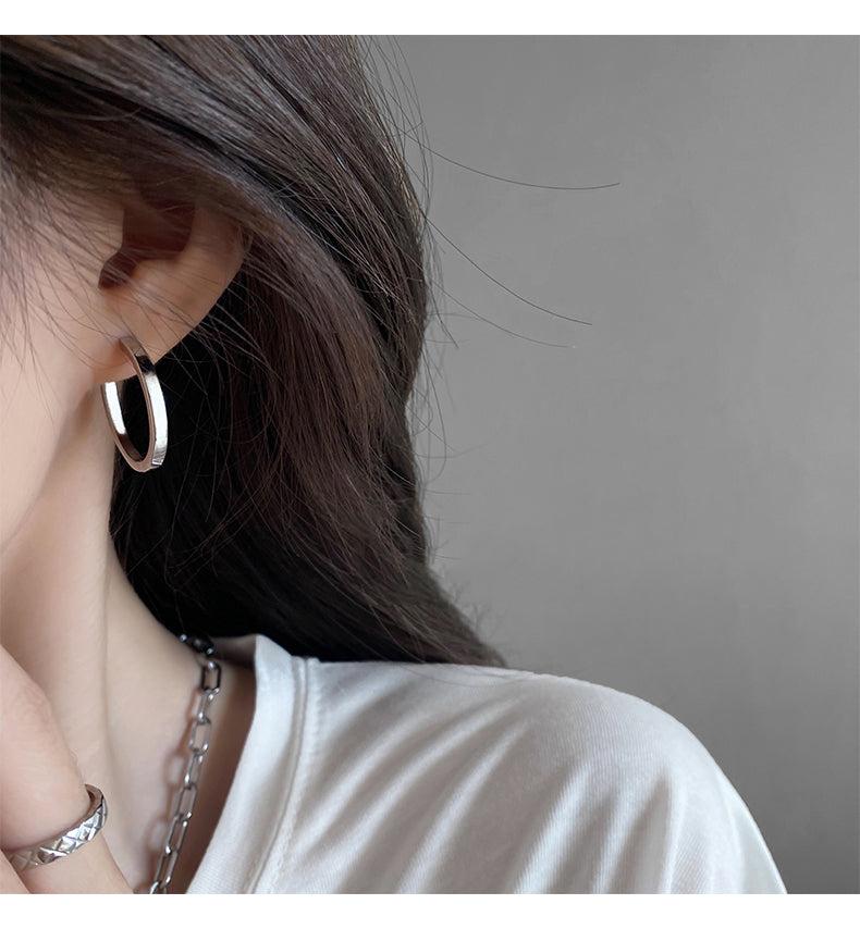 Hoop earrings, circle earrings, earrings, women's unique niche, high-end earrings, temperament, ladies' earrings, hoop earrings