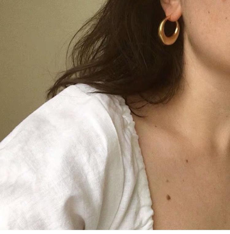 French elegant INS style simple hoop exaggerated personality large earrings earrings earrings female models