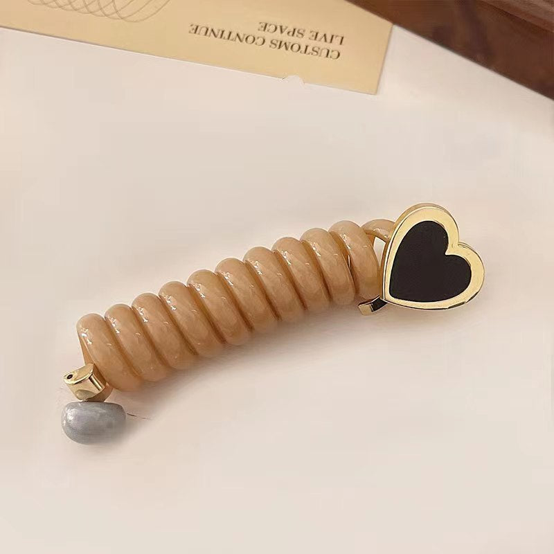 Autumn and winter plush cute straight-line braided phone cord hair ring for women, elastic, durable and non-damaging, internet celebrity hair braiding artifact