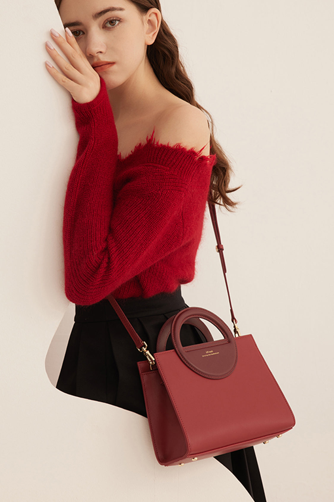 Women Leather Mini Handbag, shoulder bag